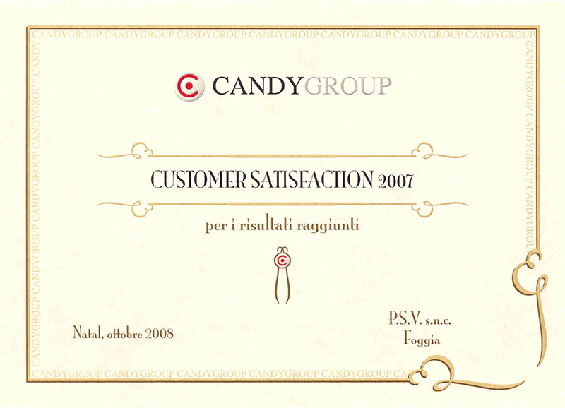 Certificazione Candy Group